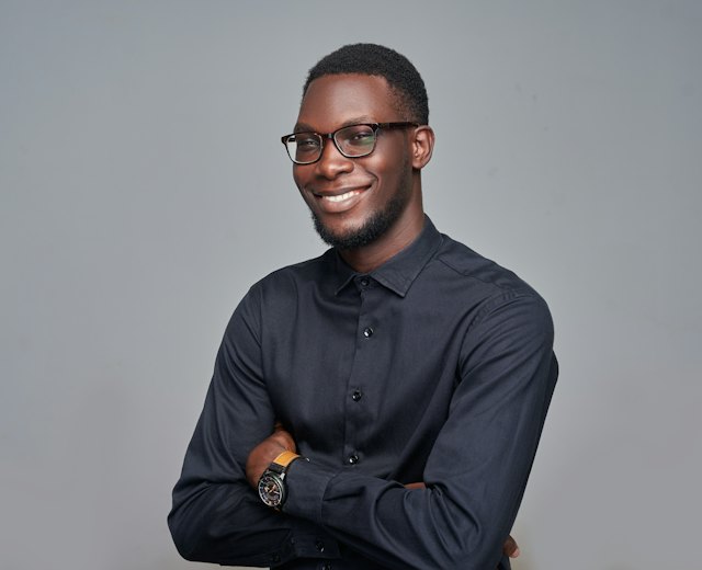 Smiling department head