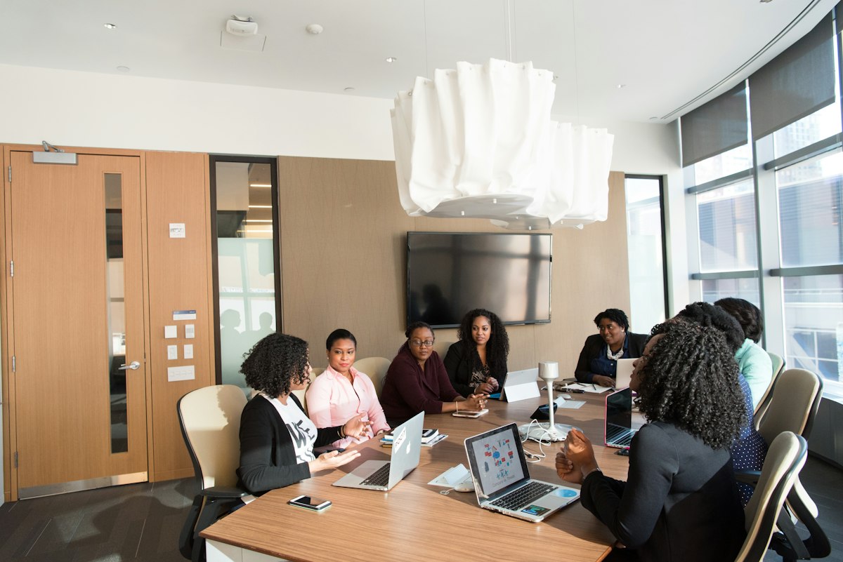 Finance team planning payments together in the office